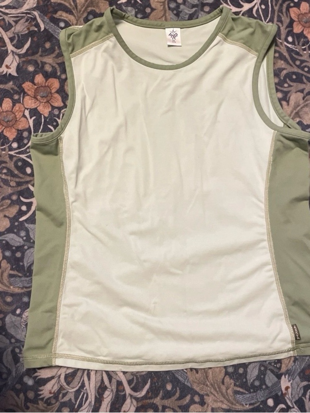 Prana Two-Tone Light Green Athletic Tank